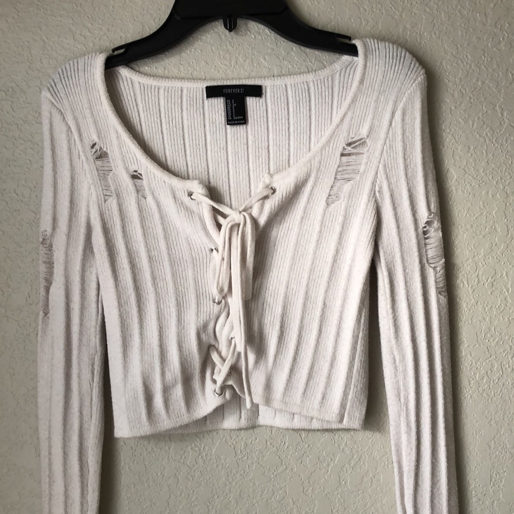 Destructed Crop Sweater - Picture 2 of 2